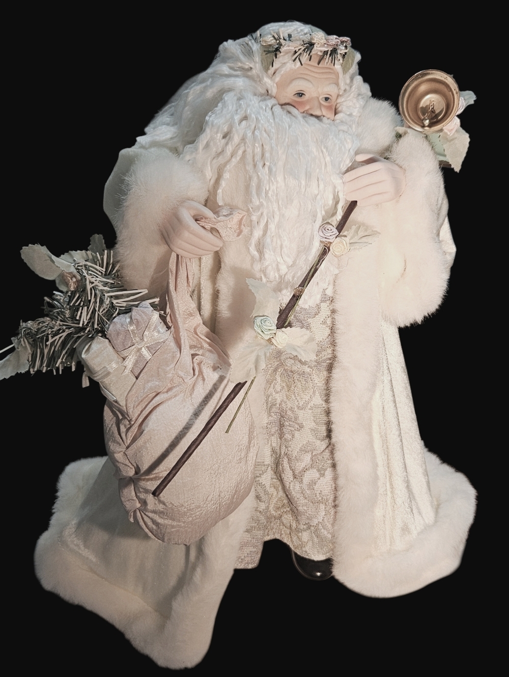 Brinn’s 1991 16" English Garden Santa Christmas Porcelain Doll - Picture 3 of 12